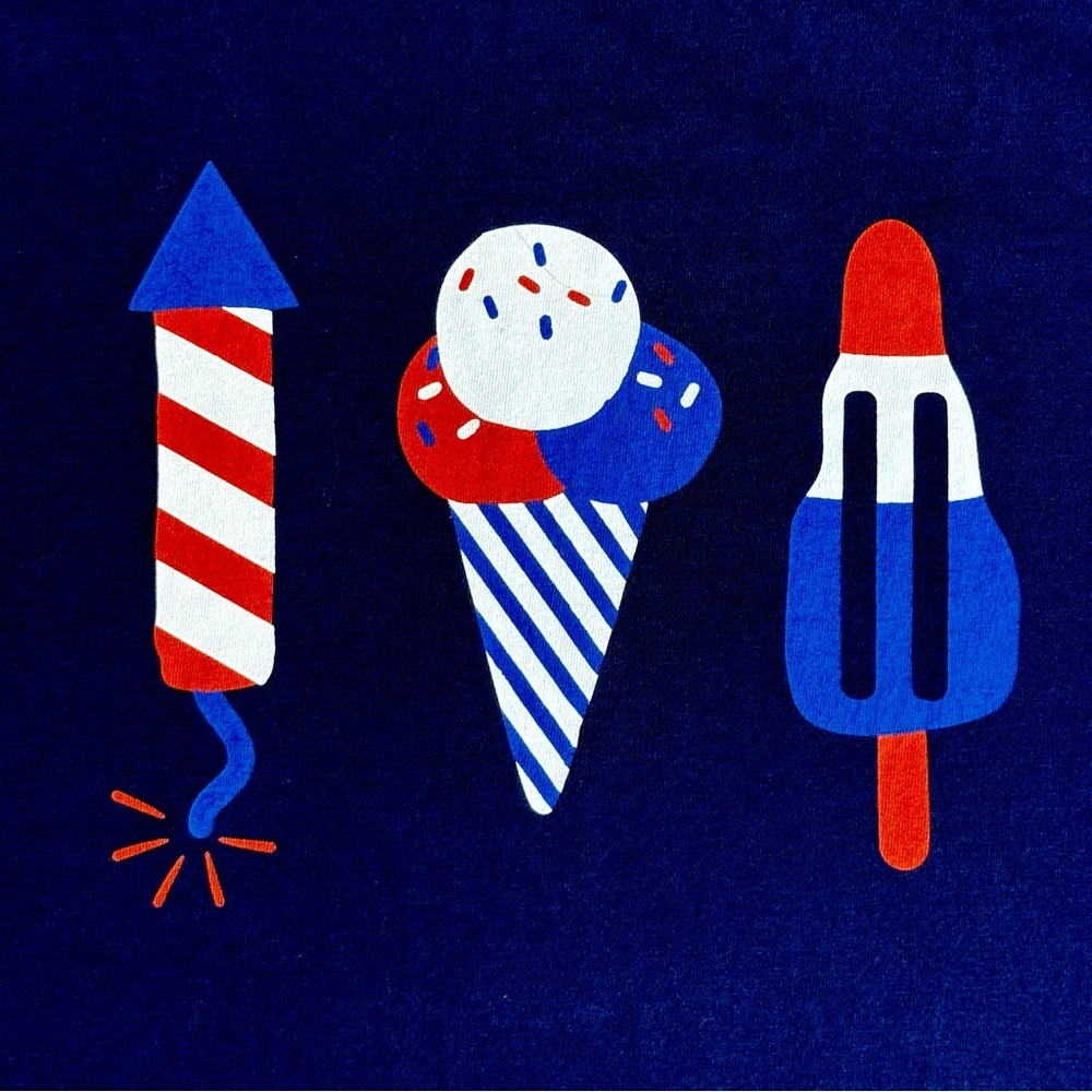 Hanna Andersson Graphic Tee Boys 6-7 120 cm Rocket Pops Ice Cream Popsicle USA - Picture 2 of 5